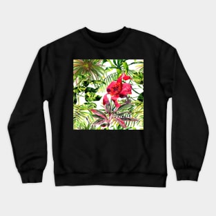 Seamless tropical flower Crewneck Sweatshirt